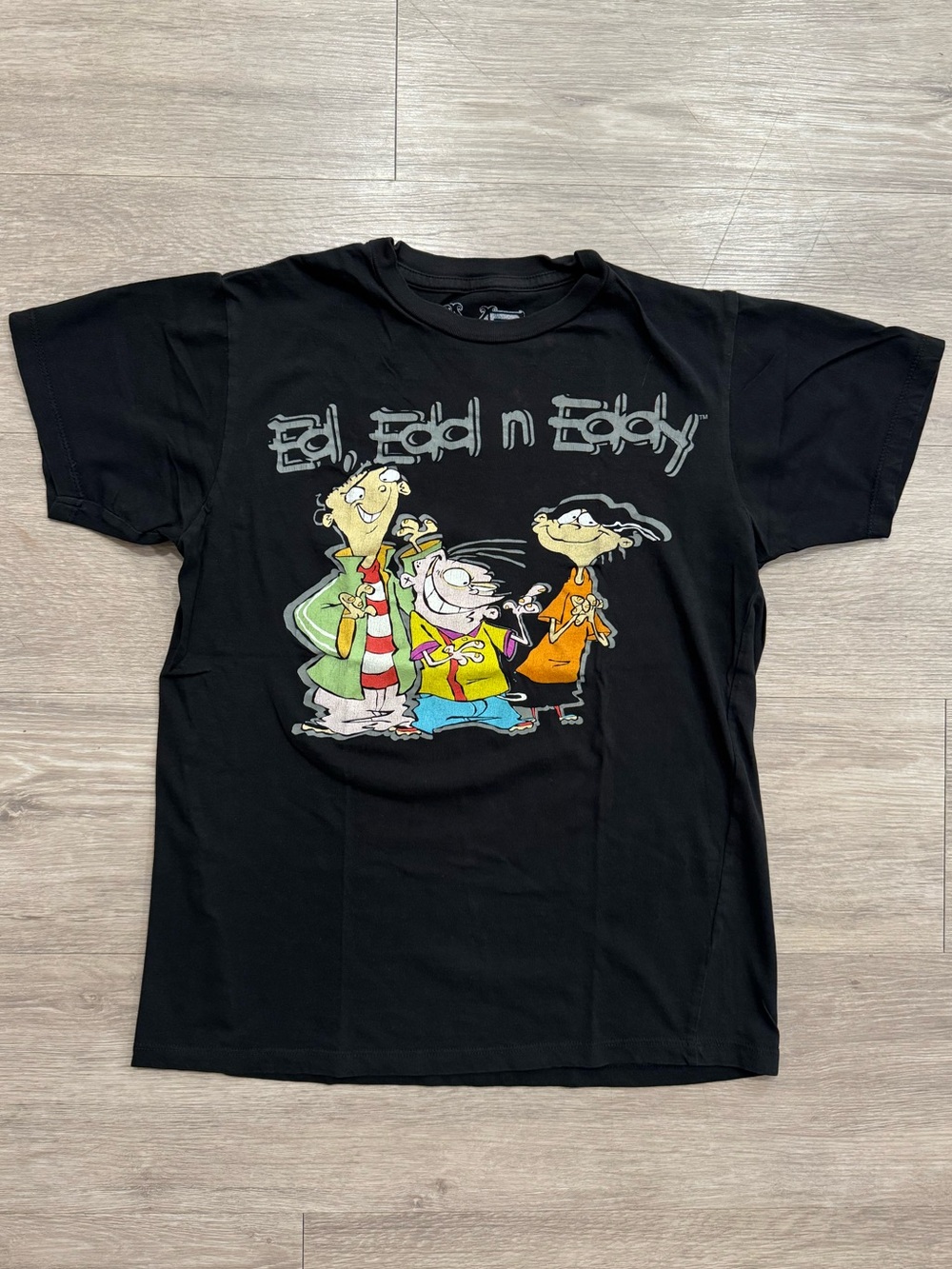 Cartoon Network Ed, Edd n Eddy Black Graphic Tee with Multi-Color Print